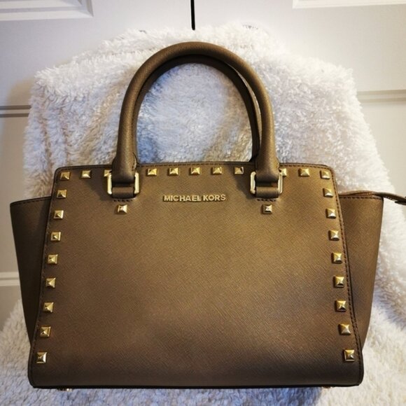 Michael Kors Tan Selma Handbag - Picture 1 of 8